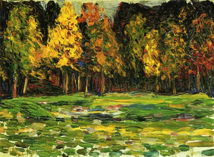 Forest Edge 1903 Wassily Kandinsky Abstract Oil Painting